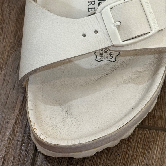 Birkenstock for J. Crew Madrid White Sandal Sz 37 W6 Slip-On Summer Casual - Picture 12 of 13